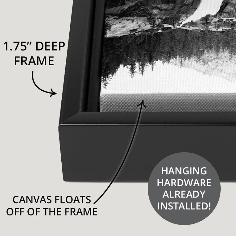 Black Float Frame Canvas Art - Wood - 20 x 30 L2126