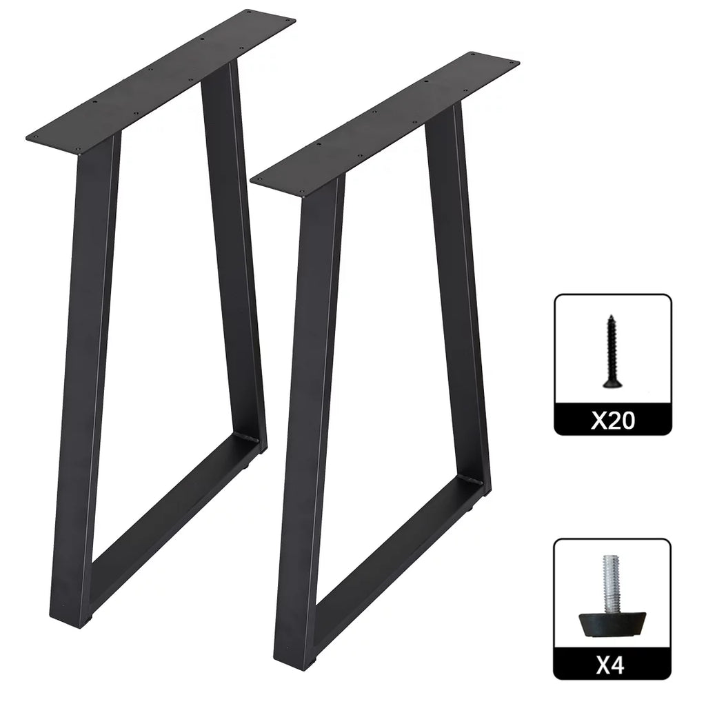 Metal Table Legs 28" Trapezoid Heavy Duty Set of 2 A3401