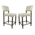 41" Fabric & Wood Counter Stool Set of 2 S836