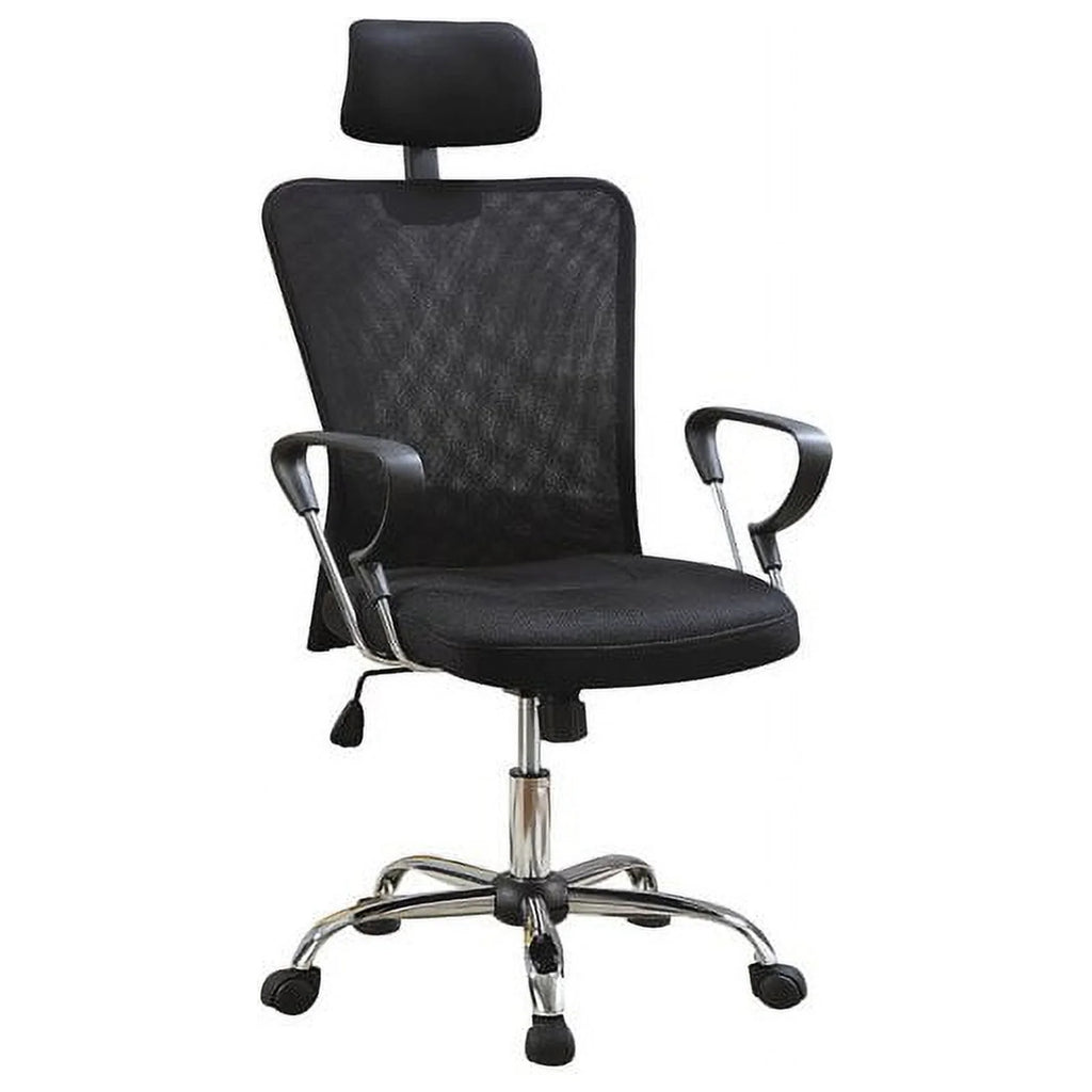 2PC Office Set with Chair and L Shape Computer Desk in Black I326340
