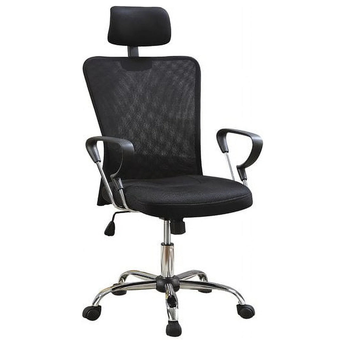 2PC Office Set with Chair and L Shape Computer Desk in Black I326340
