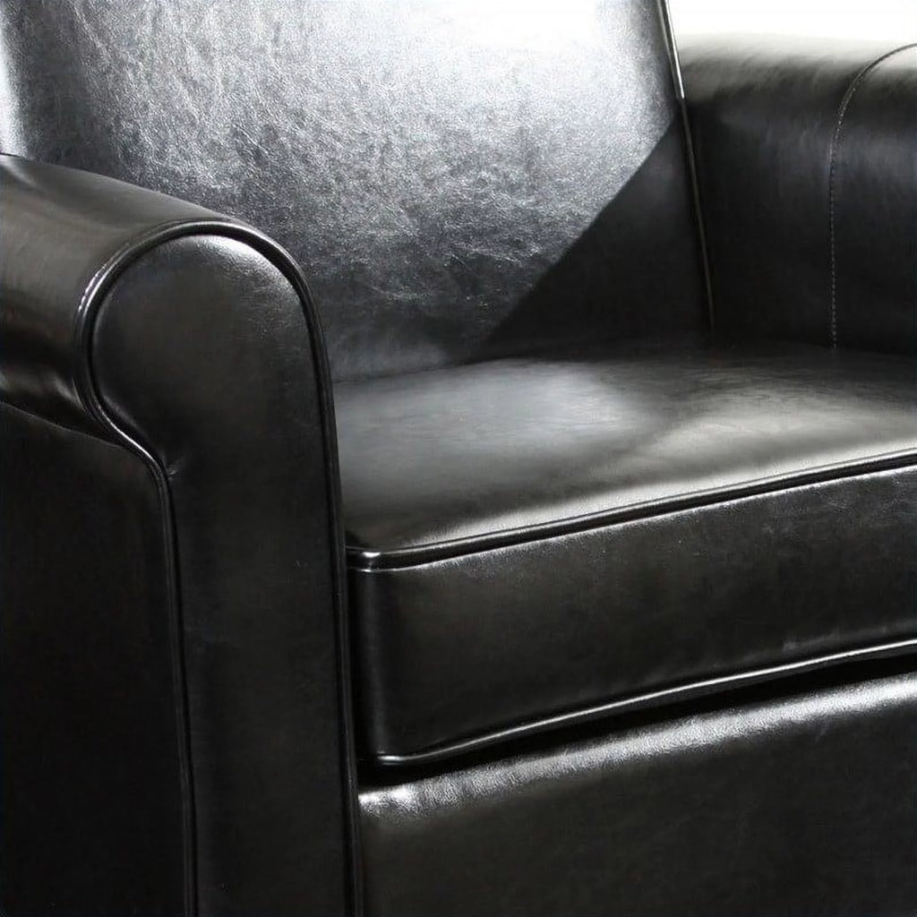Black Leather Club Chair I846140