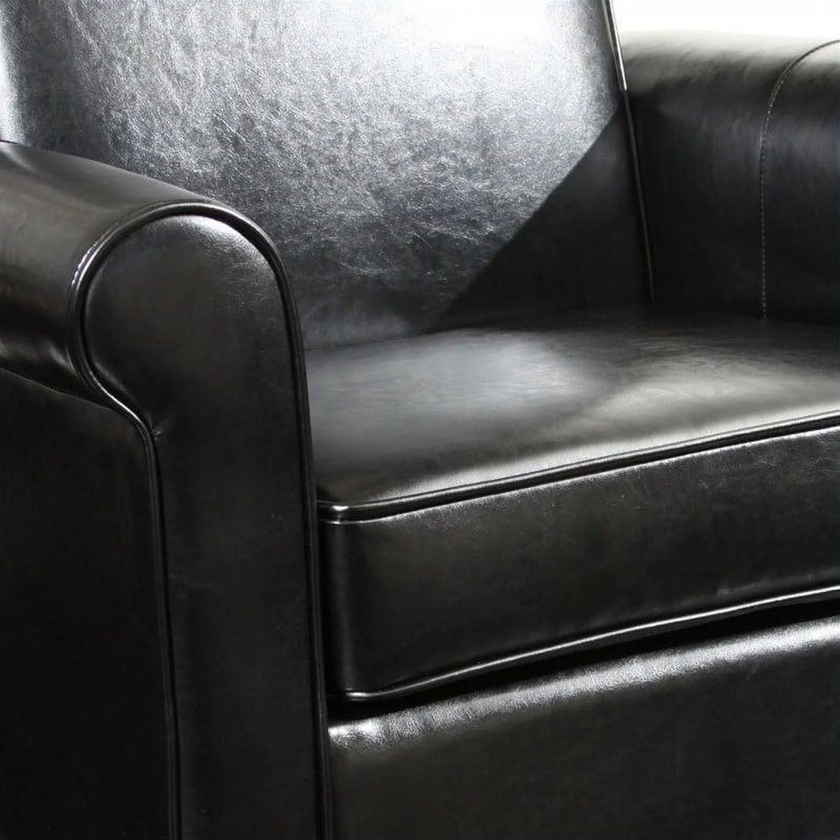 Black Leather Club Chair I846140