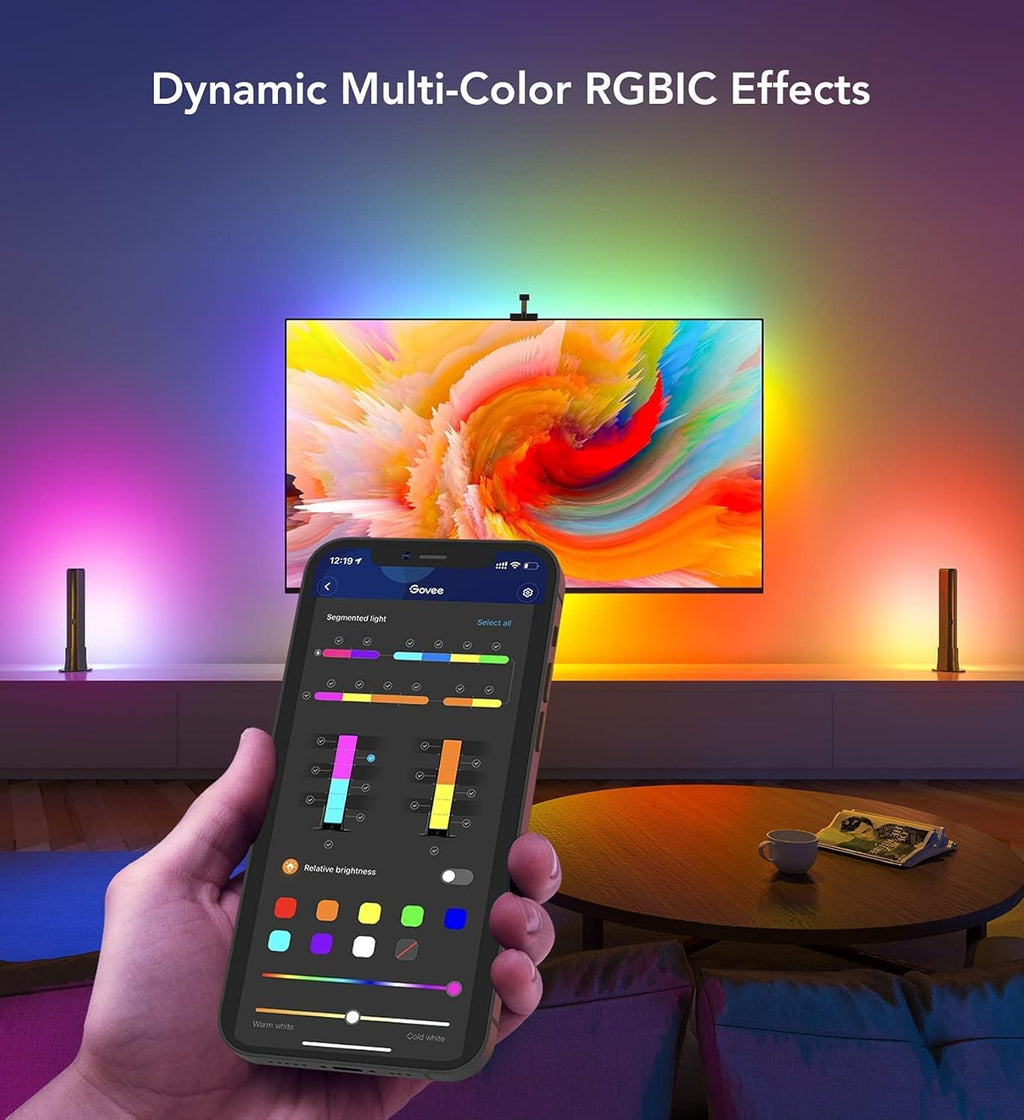 Smart Wi-Fi RGBIC TV Backlight LED Lights for 55-65 inches L284327