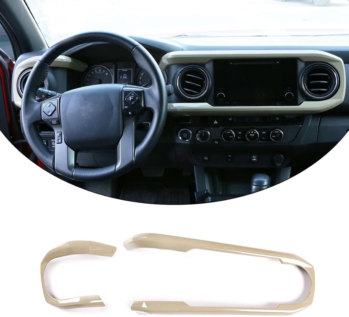 Car ABS Dashboard Panel Cover Trim Stickers (red) D624981