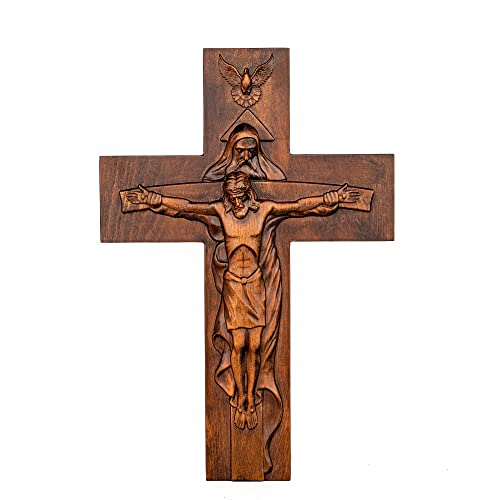 Handmade Wooden Wall Cross with Hook E24946
