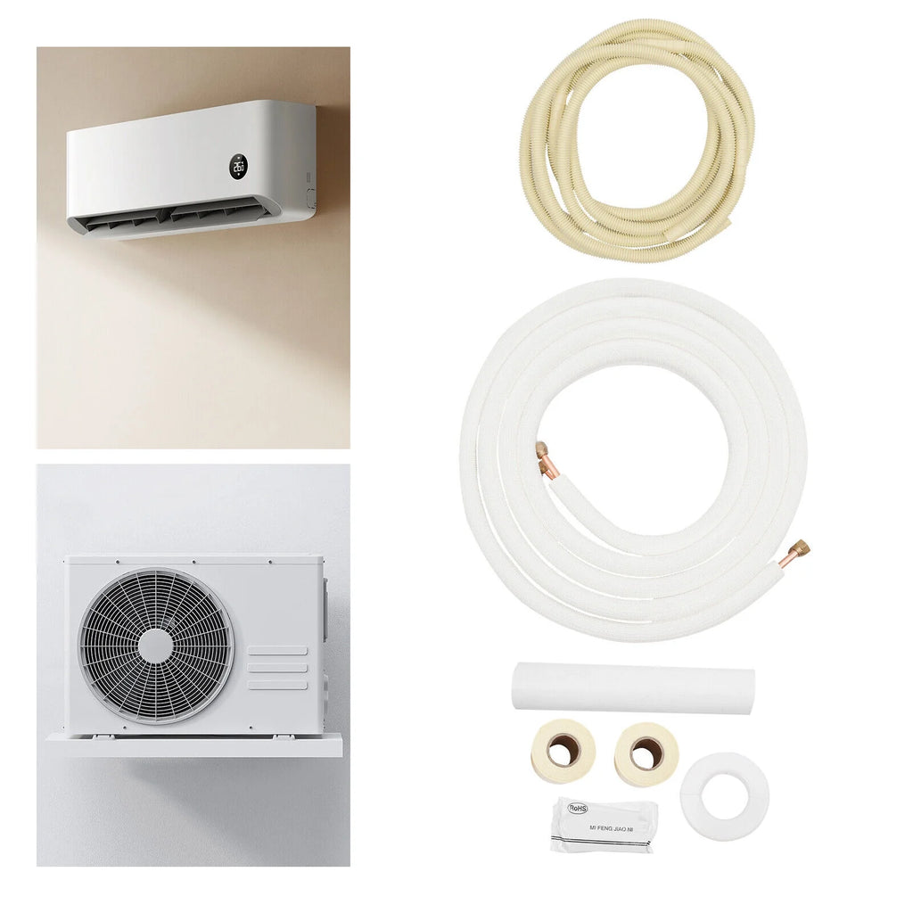 16ft Ductless Mini Split Line Set Control Wire Insulated Copper Tubing 1/4"x3/8" N239