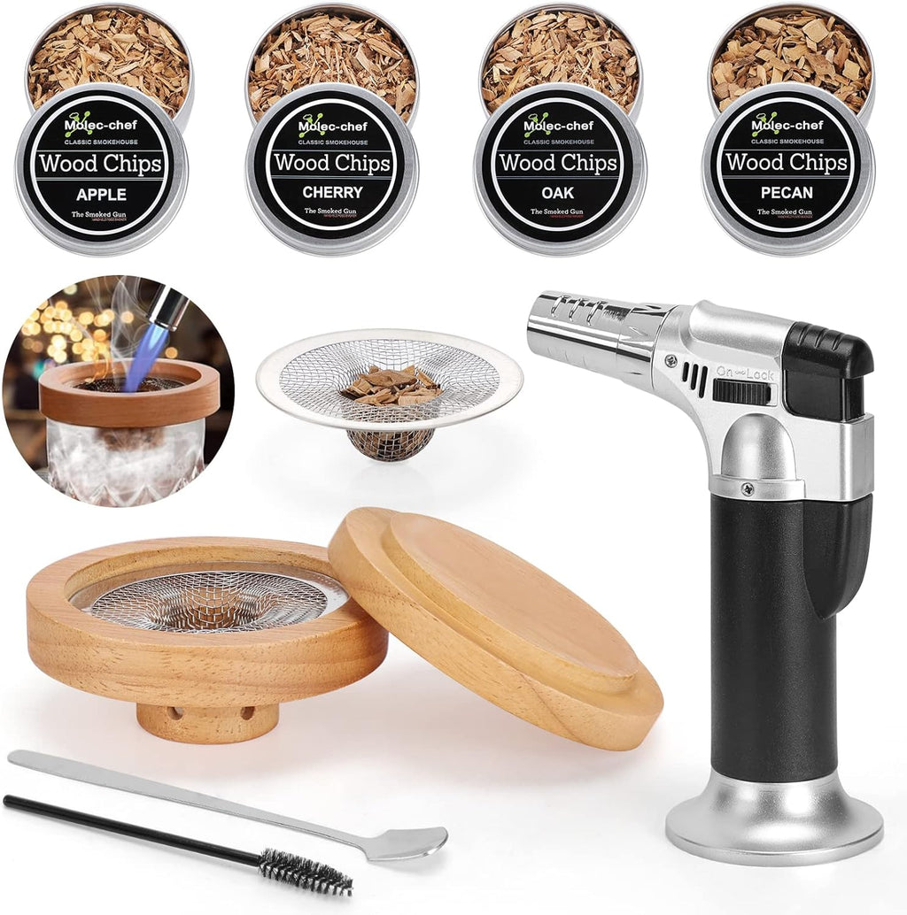 Cocktail Smoker Kit with Torch, 4 Kind of Wood Chips, Pack of 2 J7363