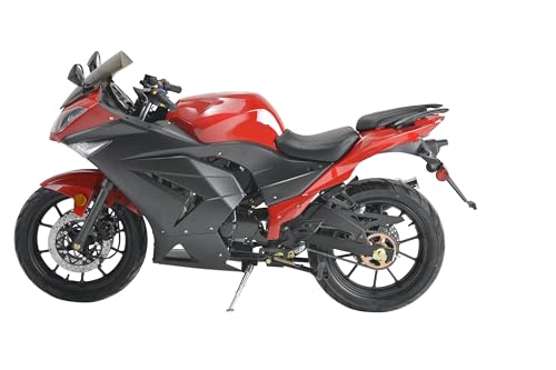 125cc Motorcycle with Manual Transmission Street Gas Bike 17 inches Wheels Red B234