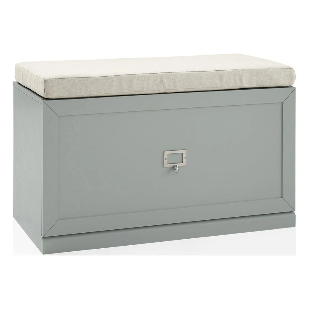 Gray and Cream Wooden Entryway Bench K65506