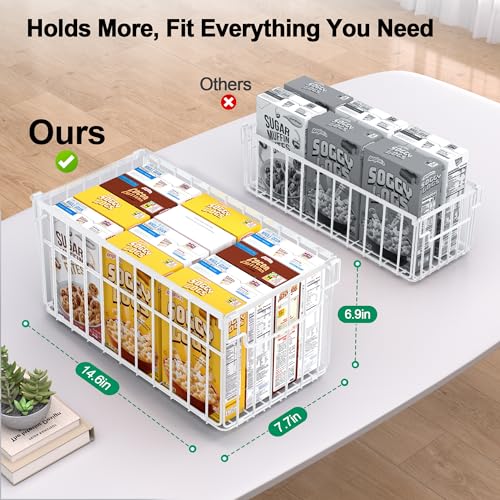 4 Pack Stackable Black Freezer Organizer Bins with Handles I871