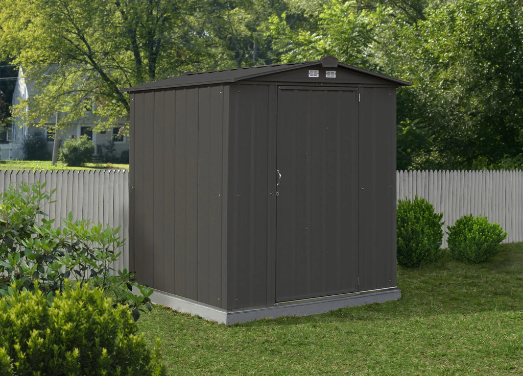 6 x 5 ft Galvanized Steel Storage Shed P112730