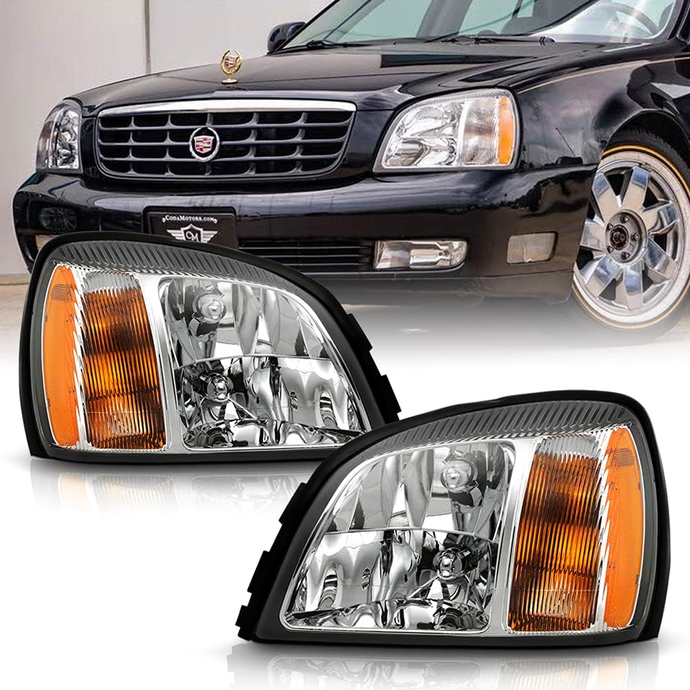 00-05 Cadillac Deville Headlights Headlamps Driver Passenger Side P469389