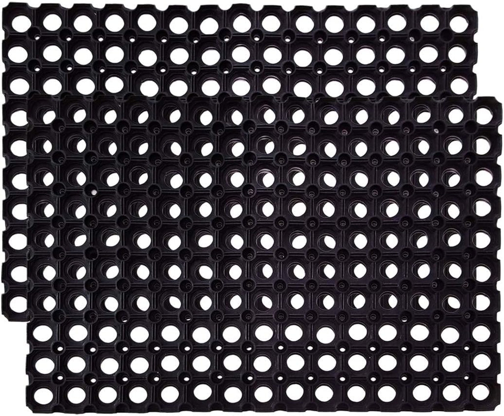 Interlocking Rubber Drainage Floor Mat 24 x 16 inches 12 Mats C9277