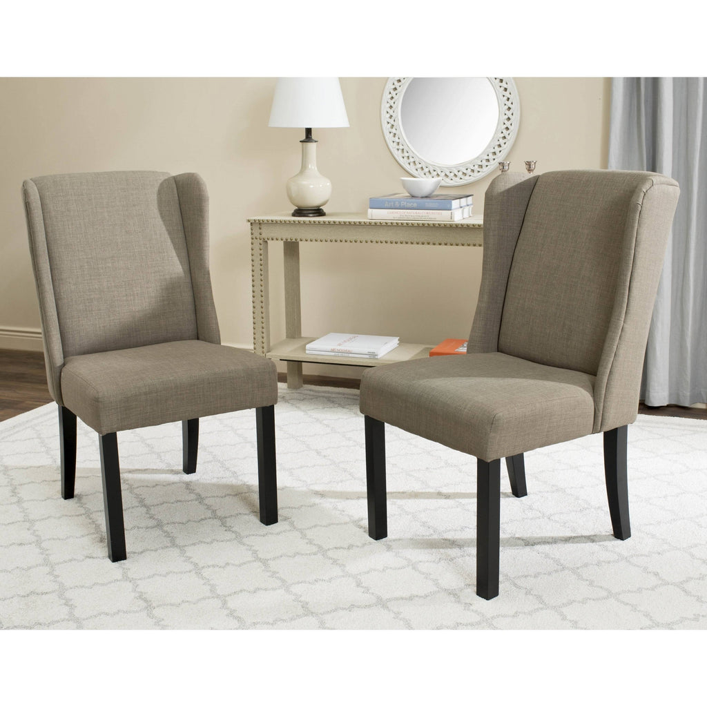 Grey Wingback Chair Set of 2 F3349