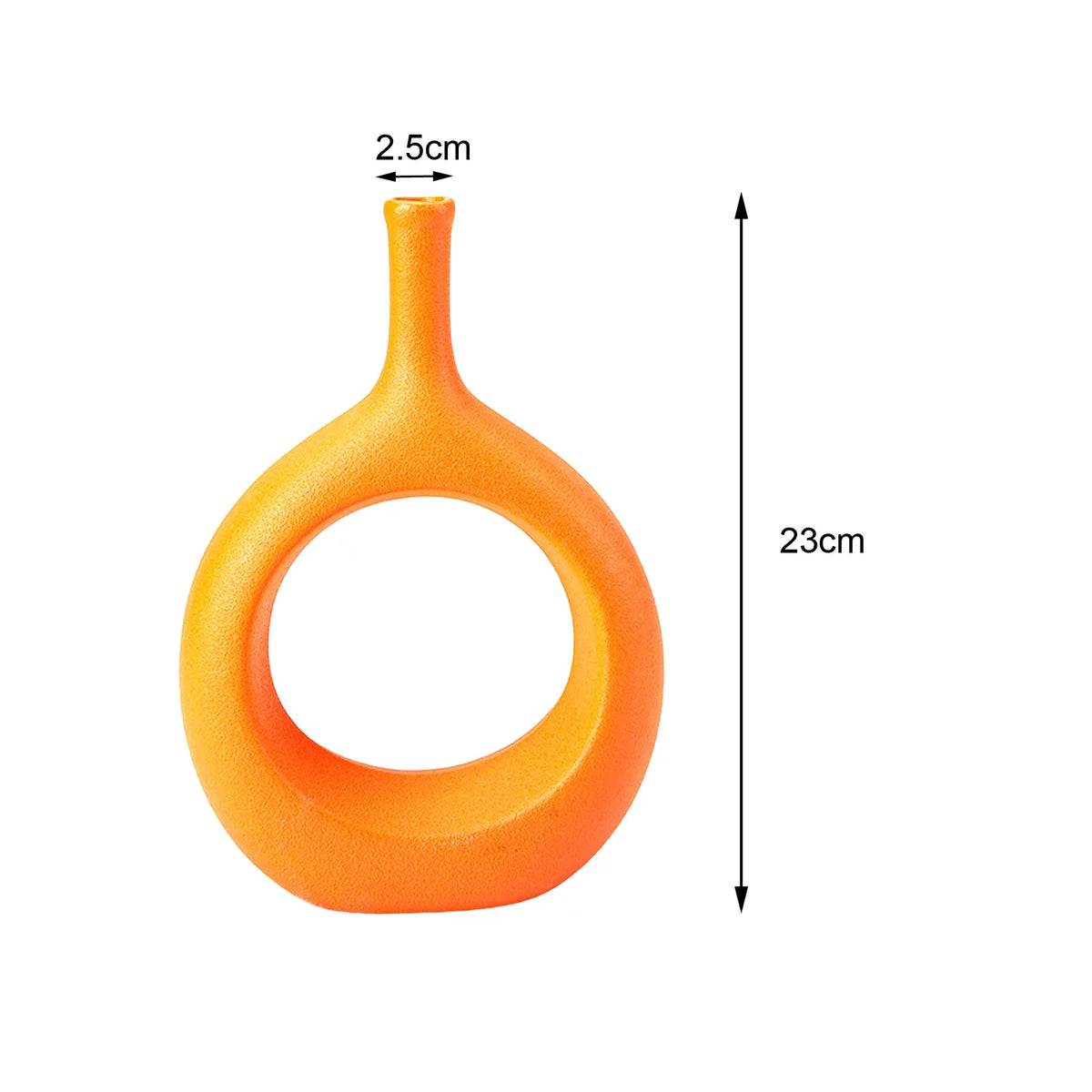 Ceramic Vase Orange U79450