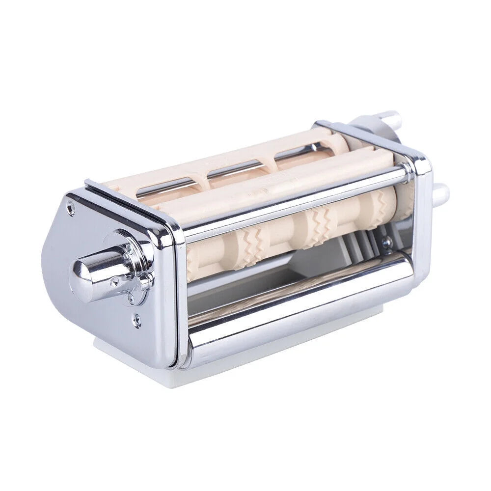 Silver Stainless Steel Pasta Attachment and Ravioli Maker Attachment for Stand Mixers U6004
