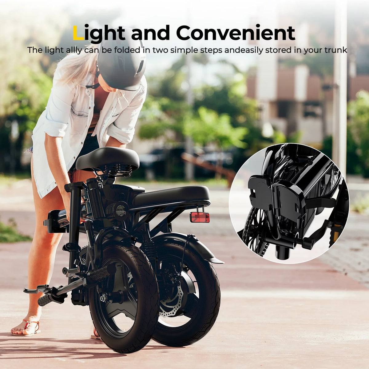 Electric Bike with 400W Motor 48V 13Ah Removable Battery Folding M33522