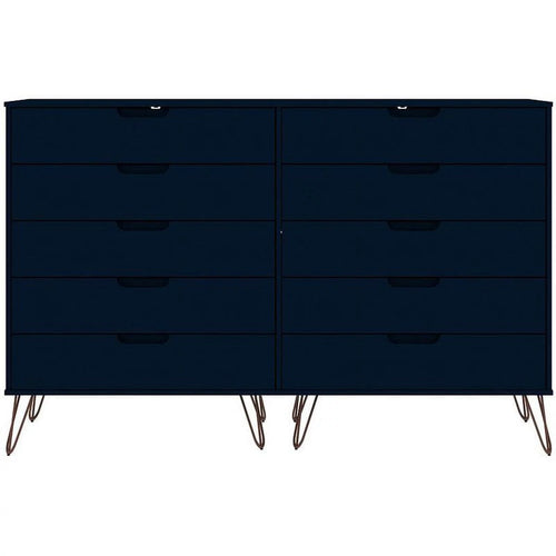 10 Drawer Contemporary Wood Dresser O792