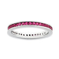 Sterling Silver Created Ruby Ring M3687