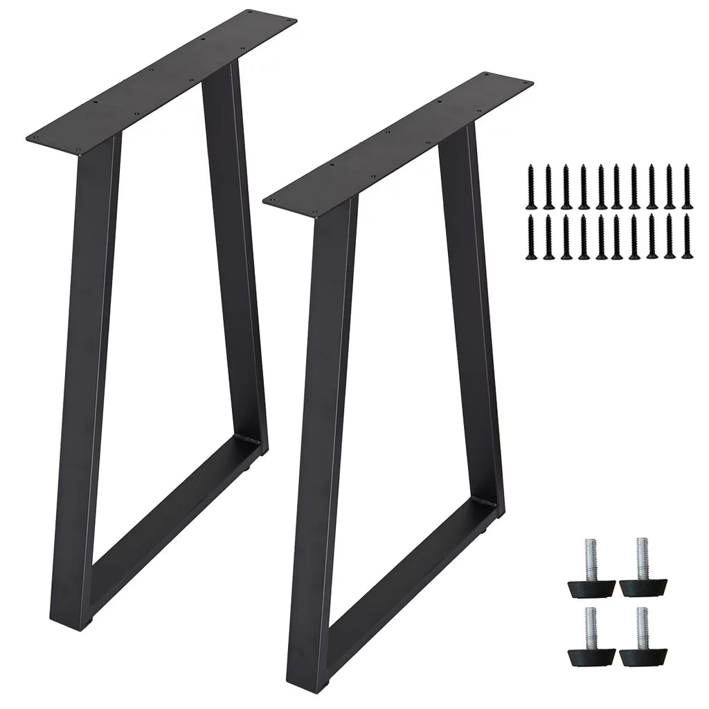 Metal Table Legs 28" Trapezoid Heavy Duty Set of 2 A3401