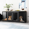White Heavy Duty Wooden Large Dog Kennel with Trays W299