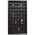 17x32 Shot Glass Display Case with Hinged Front in Black V73321