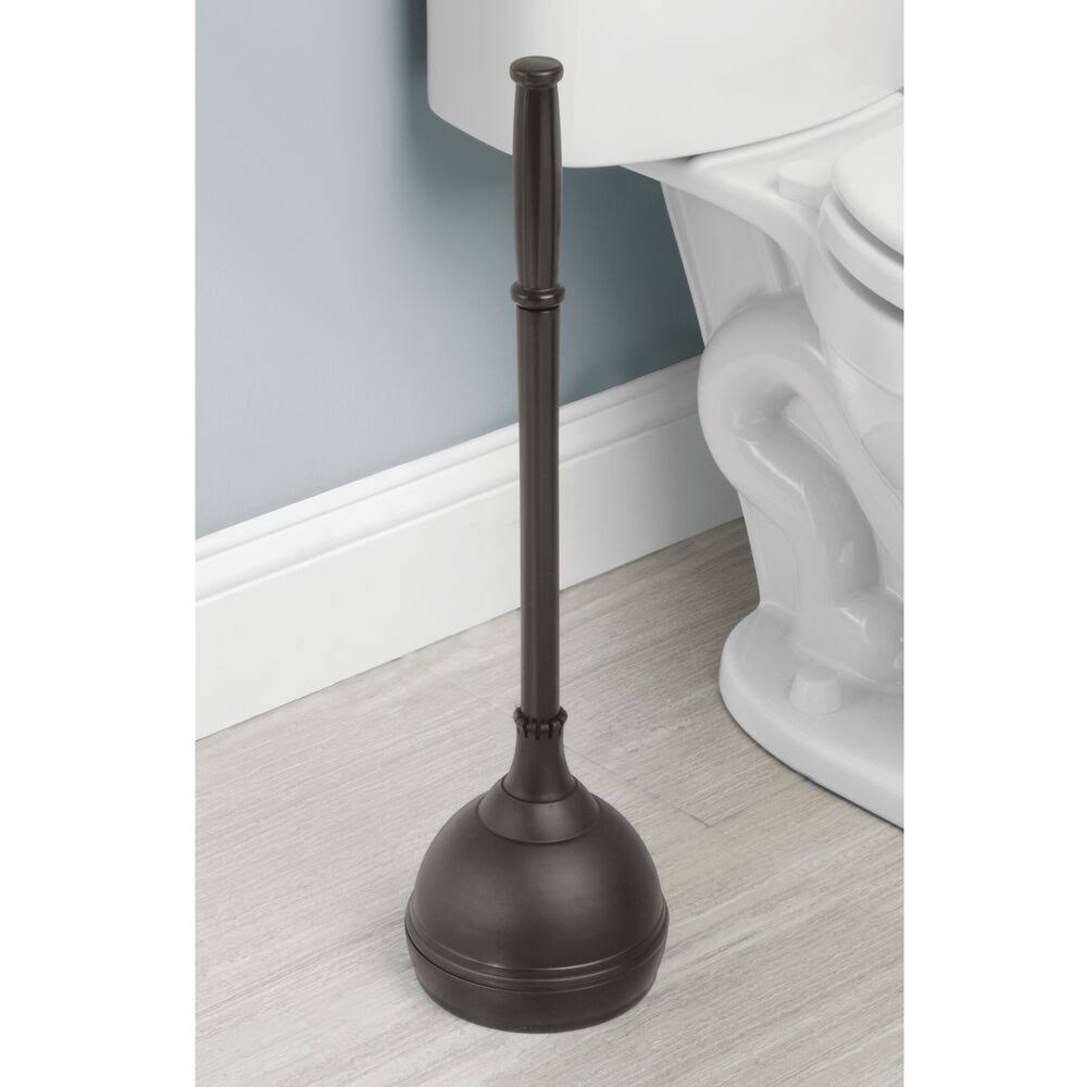 Toilet Bowl Brush, Plunger, Toilet Paper Holder, Trash Can, Set of 4 Q6632