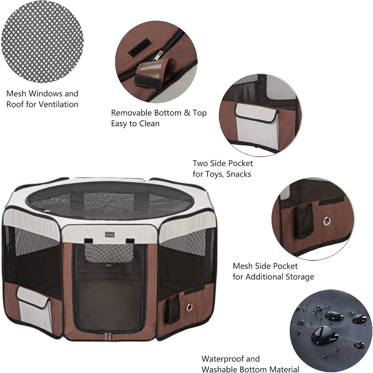 Portable Dog Playpen with Carrying Case X323