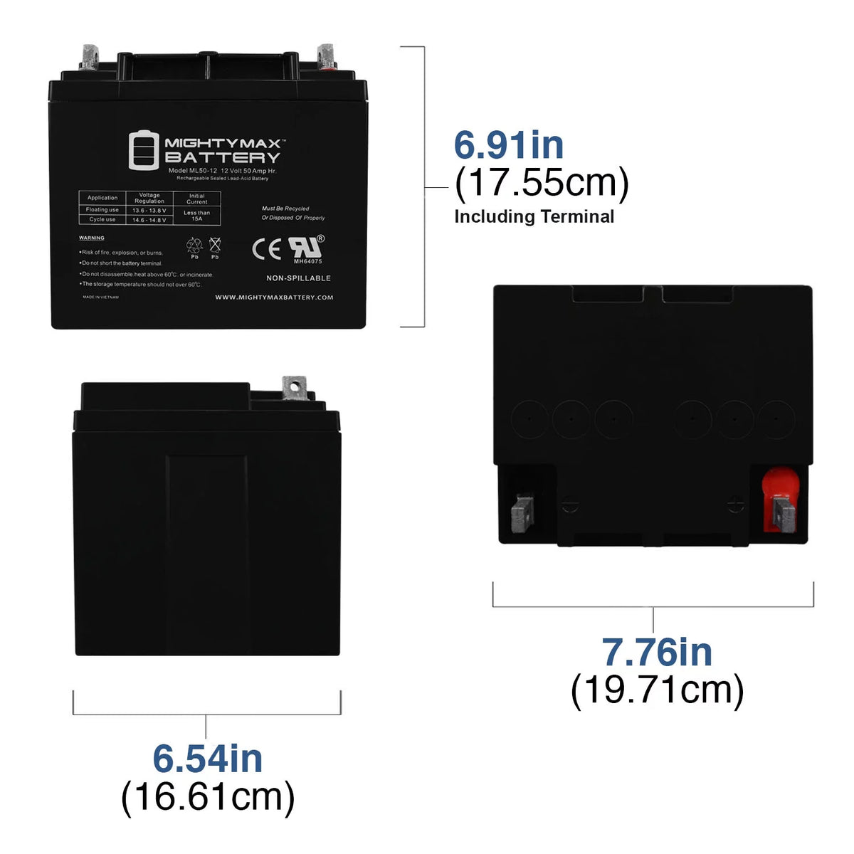 12V 50AH Replacement Battery A434
