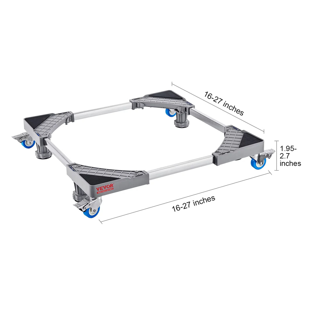 Adjustable Washing Machine Stand 400 lbs 4 Wheels X62855