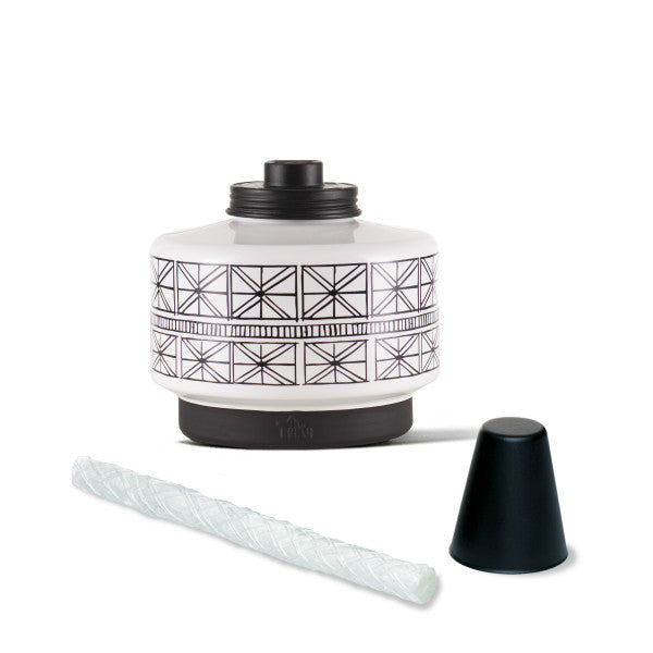 2-Pack 6 Inch Glass Table Torch X81241