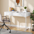 White Computer Desk with 2 Storage Drawers J739669