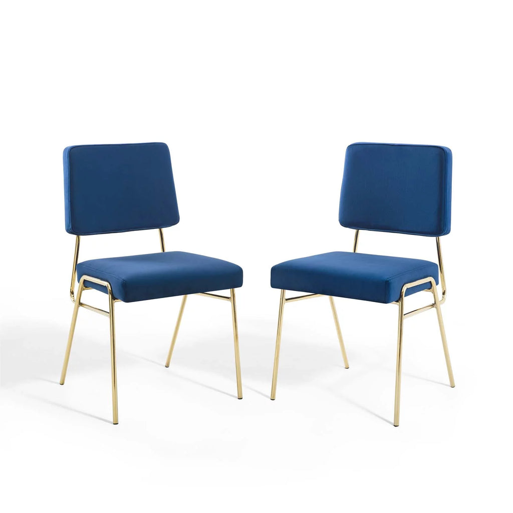 Velvet Dining Chair Set of 2 D189