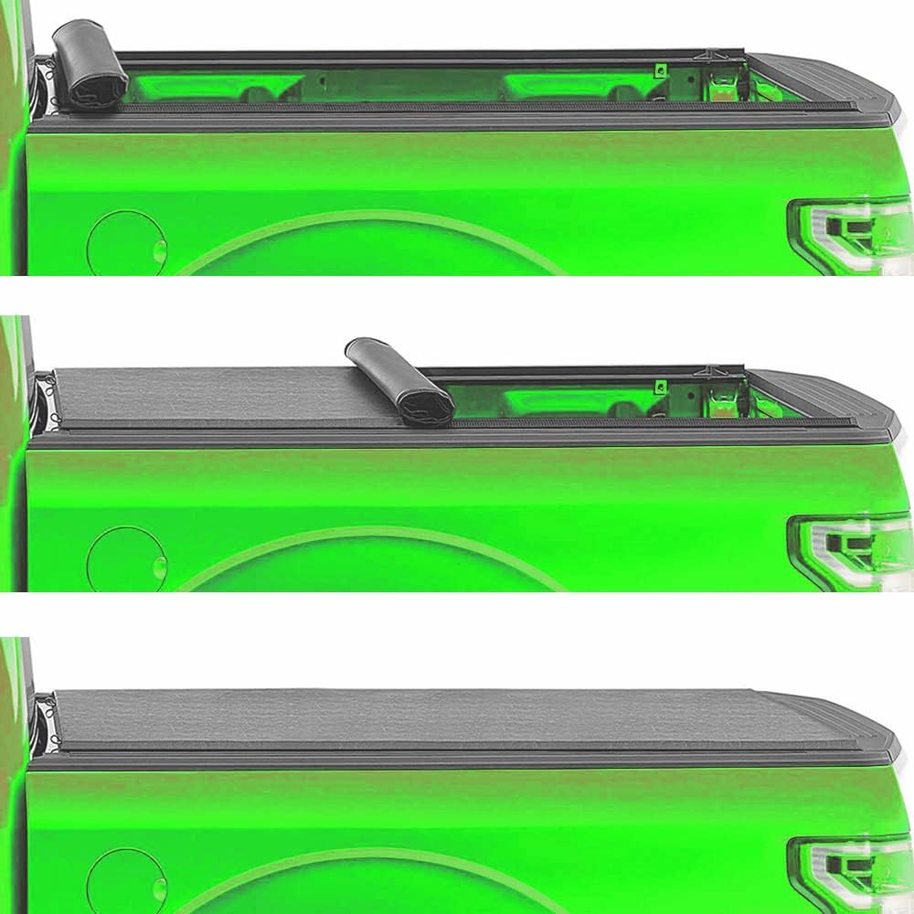 Soft Roll Up Truck Bed Tonneau Cover for 2019-2021 Chevy Silverado/GMC Sierra 1500 Fleetside 5'8" Bed T485313