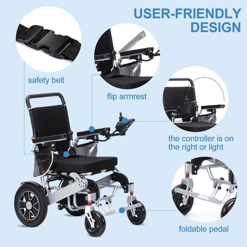 Lightweight Foldable All Terrain Electric Wheelchair Q9931
