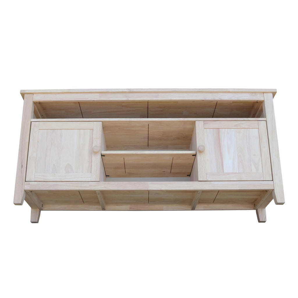 Solid Wood TV Stand with 2 Doors B314
