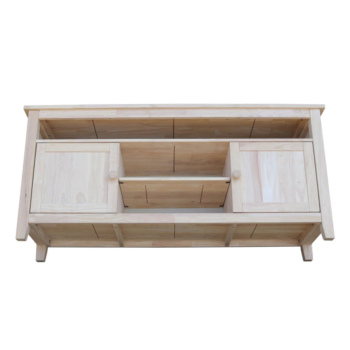 Solid Wood TV Stand with 2 Doors B314
