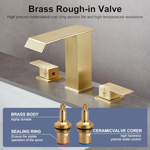White Gold Single Handle Vessel Sink Faucet with Pop Up Drain R10975