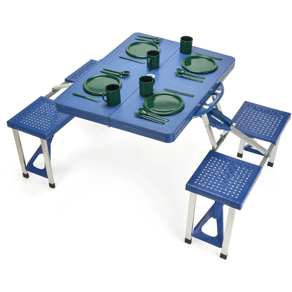 Portable Folding Picnic Table with 4 Seats S1487