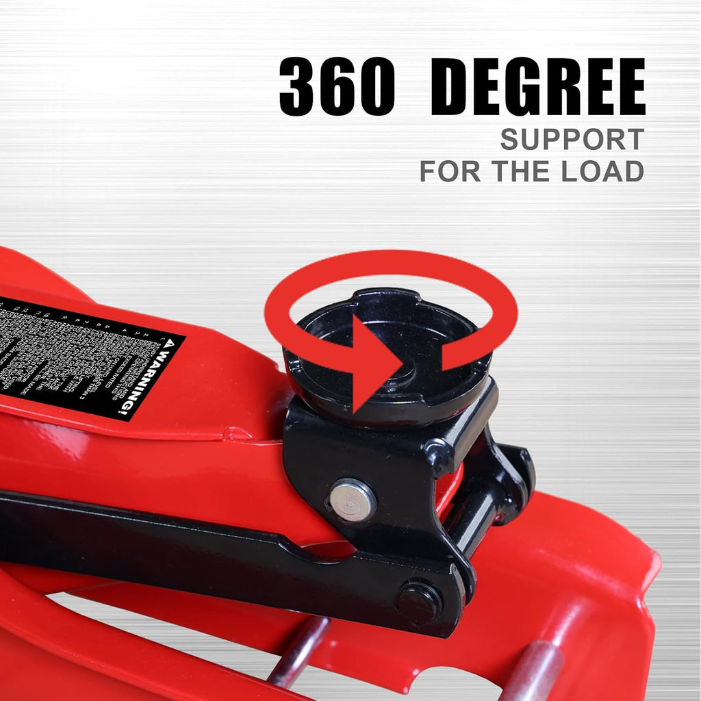 Hydraulic Floor Jack 2 Ton 4,400 Lbs Low Profile Red I34413