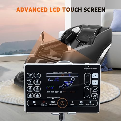 Black Full Body Massage Chair with Zero Gravity, Airbags, Rollers, Bluetooth, Heater H929