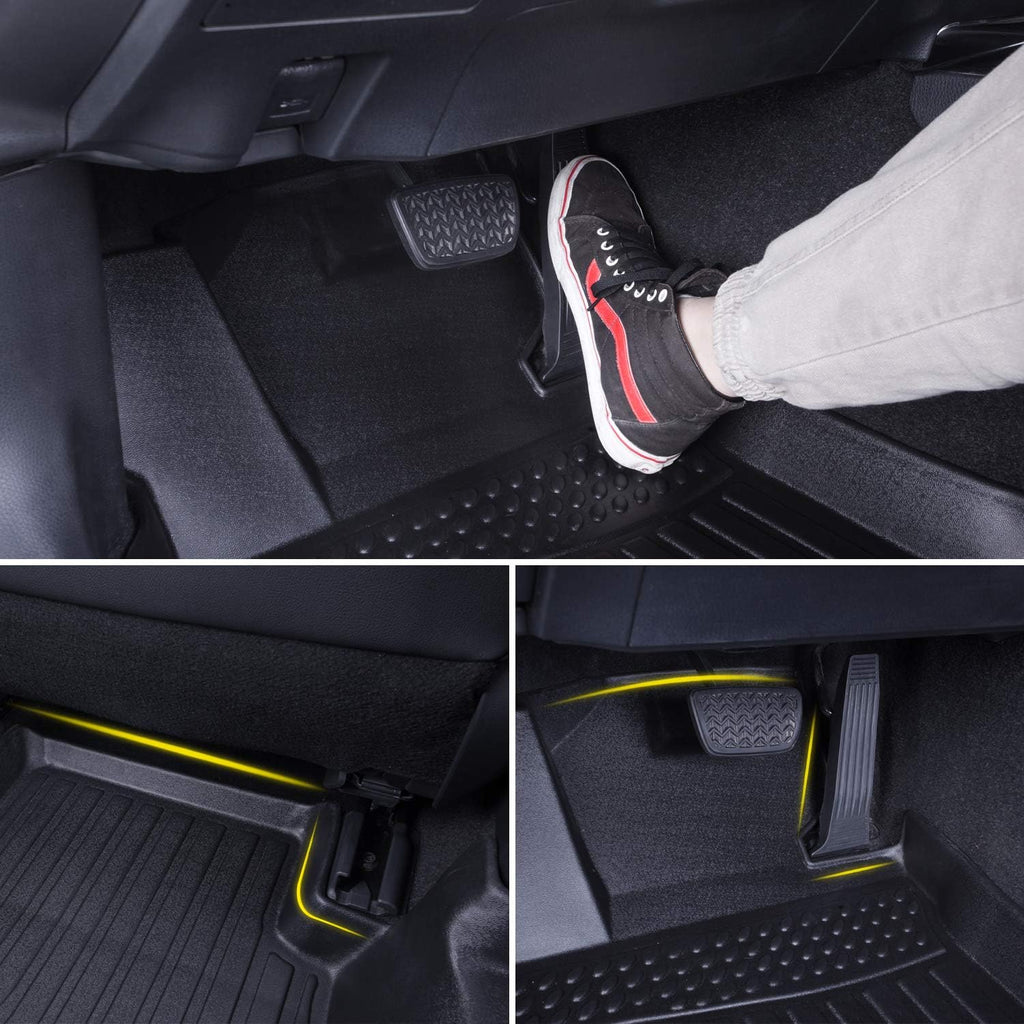 Black Floor Mats Liners Front Rear Carpet N67547
