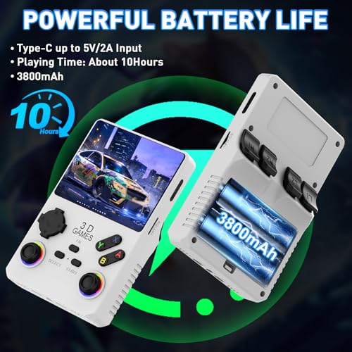 Black Retro Handheld Game Console with 256GB TF Card X6455