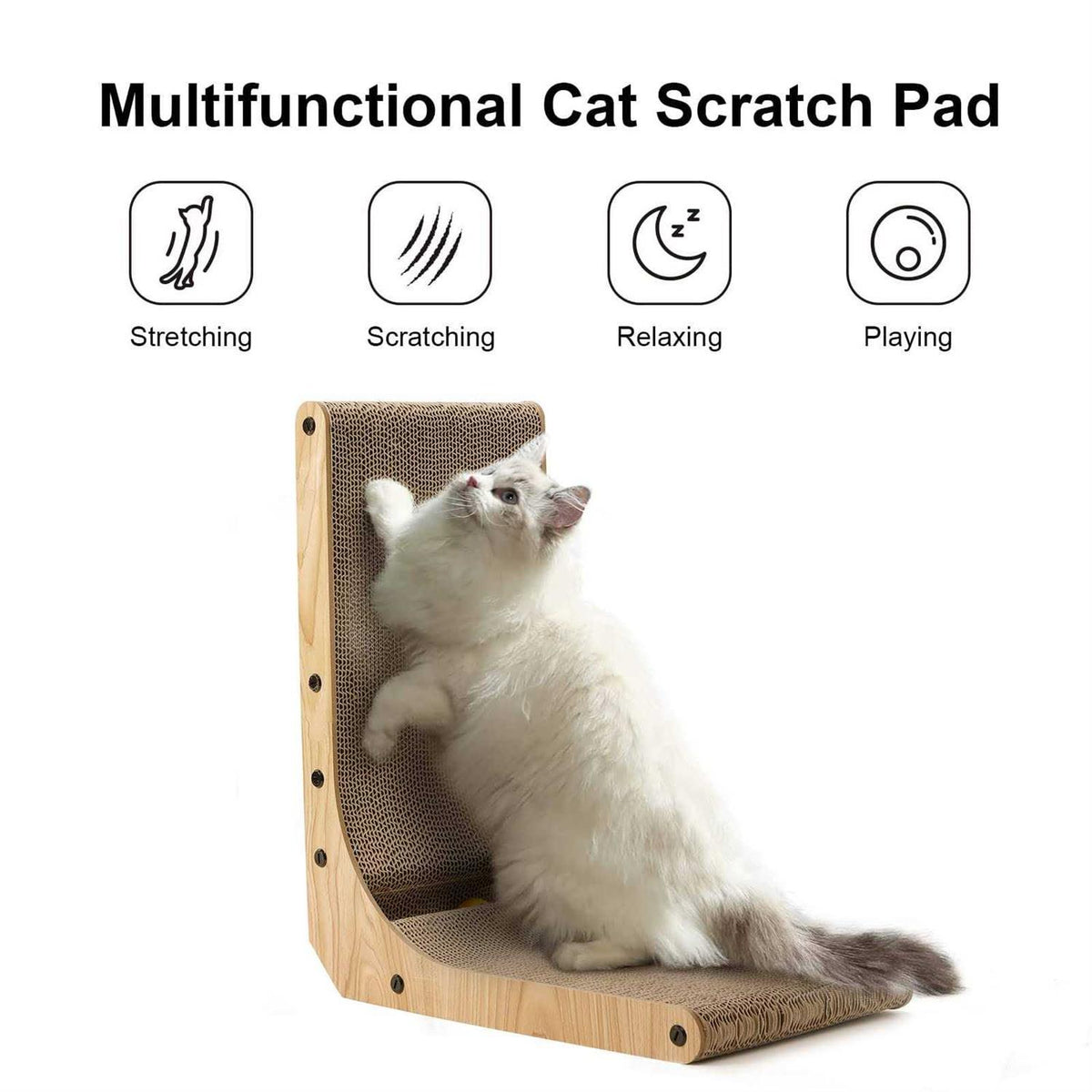 26.8 Inch L Shape Wall Mounted Cat Scratcher O498