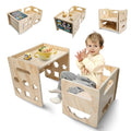 Wooden Toddler Table and Chair Set with Blackboard, 3 Heights Adjustable C351485
