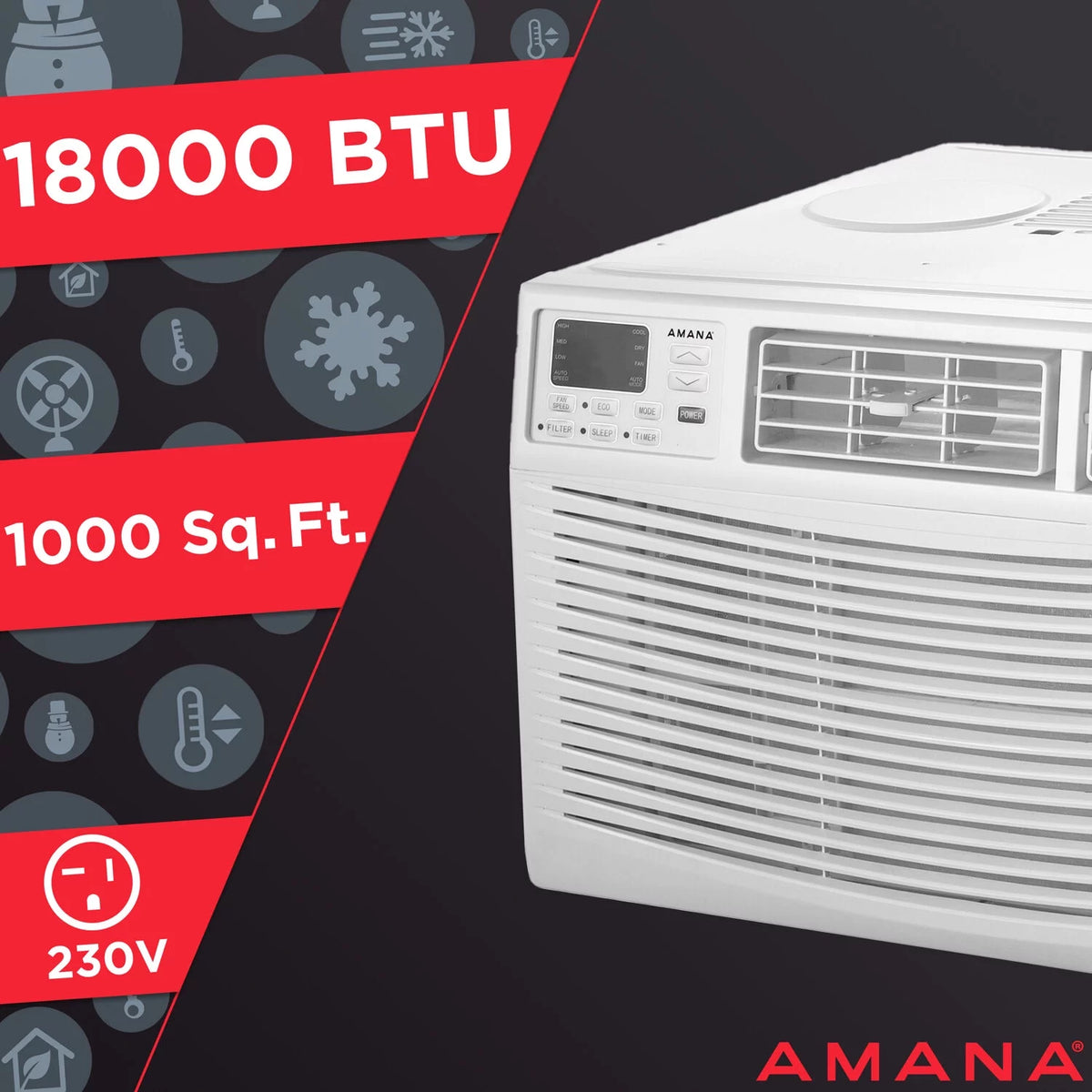10,000 BTU Window-Mounted Air Conditioner with Remote Control U235080