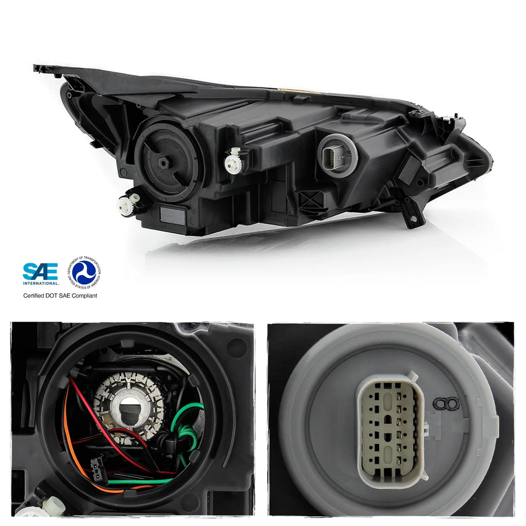 Chrome LED DRL Headlight Driver Left Side S91124