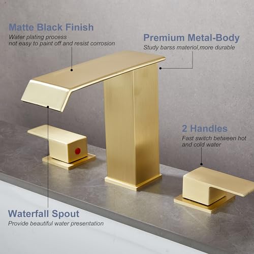 White Gold Single Handle Vessel Sink Faucet with Pop Up Drain R10975