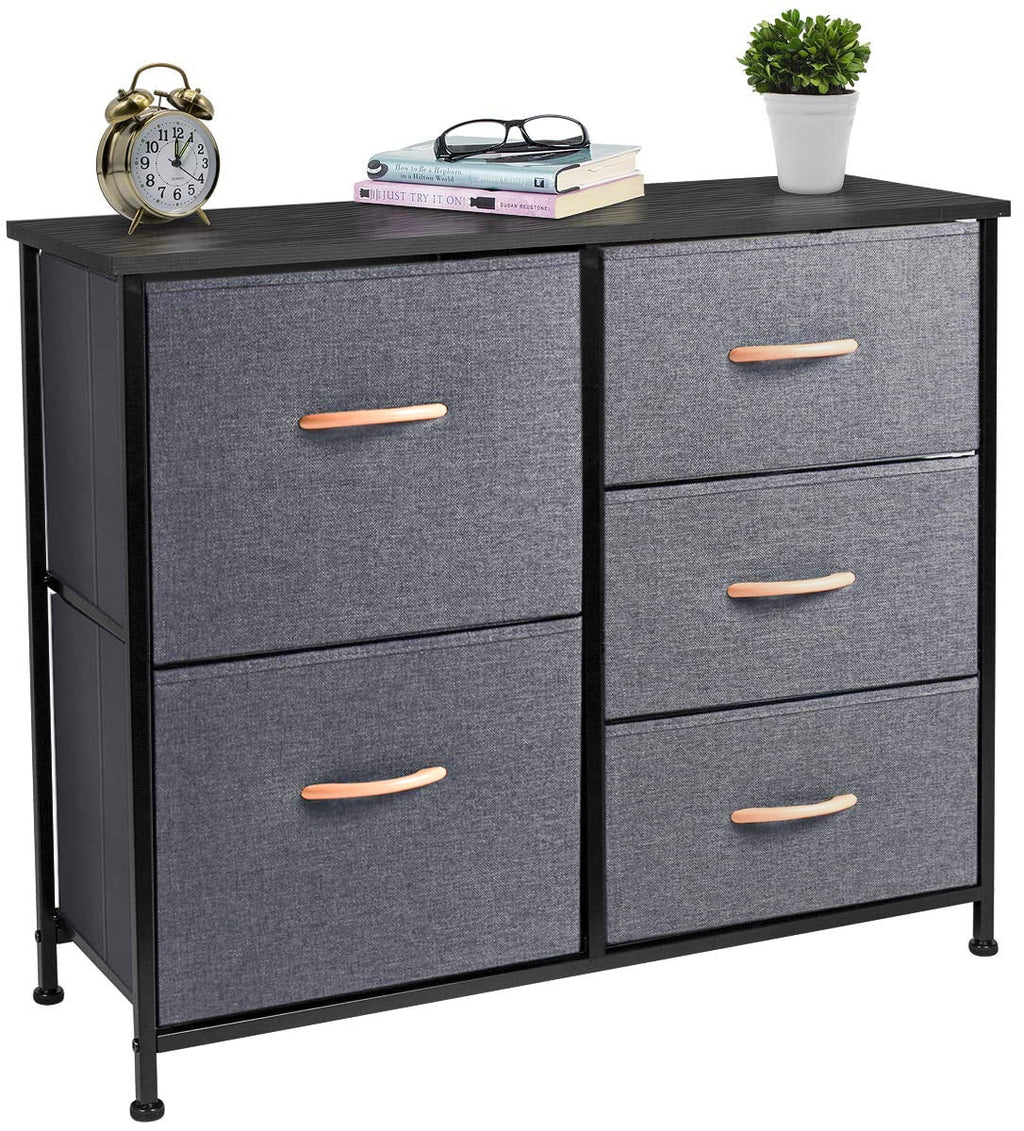 5 Drawer Fabric Dresser Storage Tower Cabinet I121